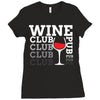 Wine Club pub Ladies Fitted T-Shirt
