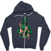 fawns meet kaiju Zipper Hoodie