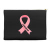 breast cancer ribbon survivor pocket Accessory Pouches