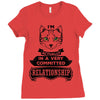 I Am Cat Actually In A Very Commited Relationship Ladies Fitted T-Shirt