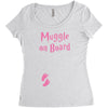 Muggle On Board Pink Women's Triblend Scoop T-shirt