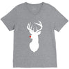 deer skull christmas V-Neck Tee