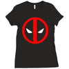 deadpool logo avengers marvel comics gift Ladies Fitted T-Shirt