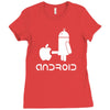 android robot spoof Ladies Fitted T-Shirt