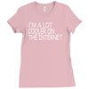 i'm a lot cooler on the internet Ladies Fitted T-Shirt
