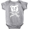 pig bacon cross bones pirate Baby Onesie