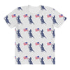 Patriotic T-Rex All Over Women's T-shirt