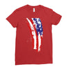 july 4th flag Ladies Fitted T-Shirt