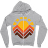 sunset mountain Zipper Hoodie