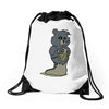 mucus bear Drawstring Bags