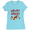 calvin hobbes Ladies Fitted T-Shirt