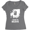 i want to believe Women's Triblend Scoop T-shirt