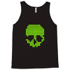 skull pixels t shirt cool funny Tank Top