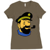 captain haddock tintin cartoon comic Ladies Fitted T-Shirt