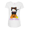 kitty halloween Maternity Scoop Neck T-shirt