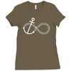 infinity knot anchor rope Ladies Fitted T-Shirt