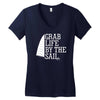 grab life by the sail Women's V-Neck T-Shirt