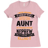 Super Cool Aunt Of A Freaking Awesome Nephew Ladies Fitted T-Shirt