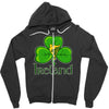 ireland shamrock Zipper Hoodie