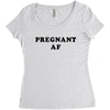 Pregnant Af Women's Triblend Scoop T-shirt