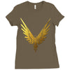 the fly bird   maverick jake paul   gold Ladies Fitted T-Shirt