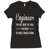 i'm not here to talk Ladies Fitted T-Shirt