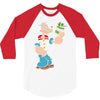 popeye spinach retro mens funny 3/4 Sleeve Shirt