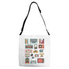vintage electronic retro technology Adjustable Strap Totes