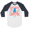down with the capitol 3/4 Sleeve Shirt