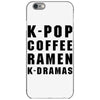 k pop coffee ramen k dramas iPhone 6/6s Case