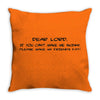 funny t shirt dear lord if you can't make me skinny Throw Pillow