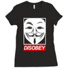 disobey crew Ladies Fitted T-Shirt