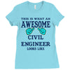 awesome civil engineer looks like Ladies Fitted T-Shirt