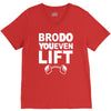 bro do you even lift baseball raglan V-Neck Tee