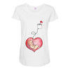 Mom and Baby are Connected to the Heart Maternity Scoop Neck T-shirt