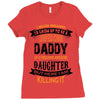 Super Cool Daddy Of A Freaking Awesome Daughter Ladies Fitted T-Shirt
