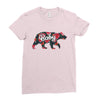 Floral Baby Bear Ladies Fitted T-Shirt