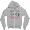 golden christmas Zipper Hoodie
