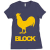 cock block Ladies Fitted T-Shirt