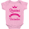 queens are born in december Baby Onesie