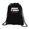 nerdy shirt Drawstring Bags