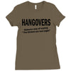 hangovers you kicked ass bro funny cool party booze alcohol geek shirt Ladies Fitted T-Shirt
