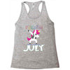 july born unicorns Racerback Tank