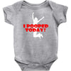 i pooped today Baby Bodysuit