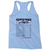 September Girl Facts Libra Racerback Tank