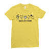 space are friends black Ladies Fitted T-Shirt