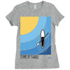 stand up paddle Ladies Fitted T-Shirt