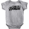 Avengers Silhouette Baby Bodysuit