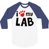 i love my lab labrador 3/4 Sleeve Shirt