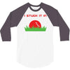 disc golf dirty sex joke pun ground penetration 3/4 Sleeve Shirt